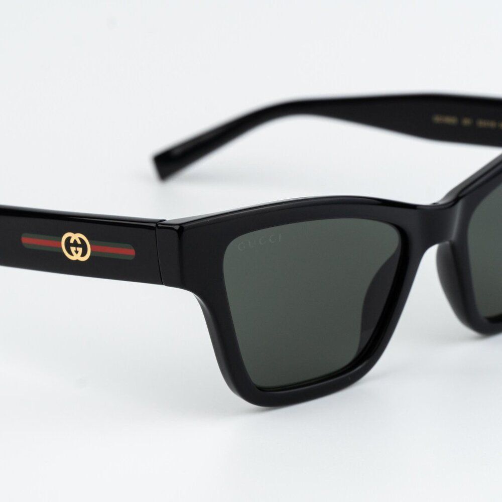 Gucci Women Sunglasses Black Grey Cat Eye GG1982S 001 NEW AUTHENTIC - Picture 4 of 10